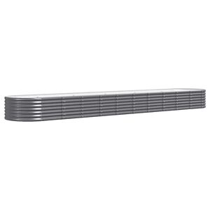 vidaXL Odlingsl&aring;da galvaniserat st&aring;l 440x80x36 cm antracit
