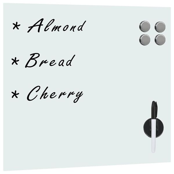 vidaXL Magnetisk glastavla v&auml;ggmonterad 50x50 cm