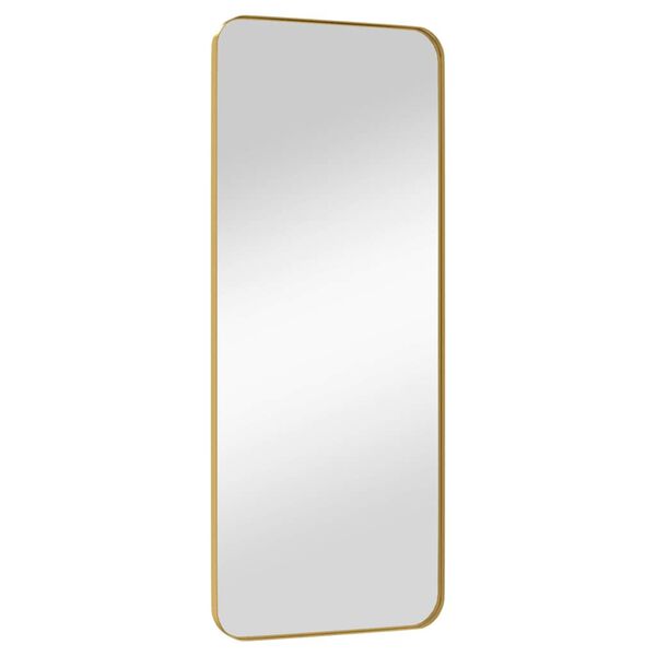 vidaXL V&auml;ggmonterad spegel guld 40x100 cm rektangul&auml;r