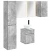 vidaXL Badrumssk&aring;psset 5 pcs Betonggr&aring; 43 x 11,5 x 60,5 cm