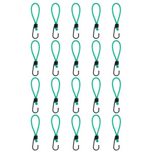 vidaXL Gummistroppar med krok 20 st 15 cm