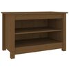 vidaXL Skob&auml;nk honungsbrun 70x38x45,5 cm massiv furu
