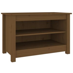 vidaXL Skob&auml;nk honungsbrun 70x38x45,5 cm massiv furu