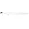 vidaXL Manuell utdragbar markis med LED-lampor Vit 4 &times; 3 m