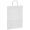 vidaXL Papperspåsar 250 st med handtag vit 26x12x35 cm