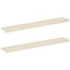 vidaXL F&ouml;nsterbr&auml;dor 2 st Vit 110 x 15 x 2 cm Massivt Ektr&auml;