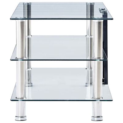 vidaXL TV-bänk transparent 120x40x40 cm härdat glas