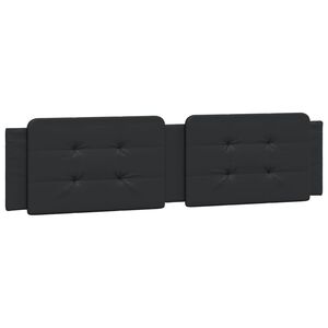vidaXL Headboard Cushion "Zadar" Black 193 cm Faux Leather