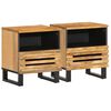 vidaXL Nattduksbord 2 st 40x34x46 cm massivt grovt mangotr&auml;