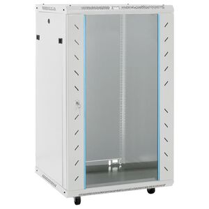 vidaXL 18U N&auml;tverkssk&aring;p 19" IP20 gr&aring; 60x60x100 cm