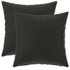 vidaXL Kudd&ouml;verdrag 2 st HEERLEN Svart 30 x 30 cm Polyester