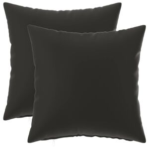 vidaXL Kudd&ouml;verdrag 2 st HEERLEN Svart 30 x 30 cm Polyester