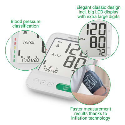 Medisana Blodtrycksmätare överarm med röstfunktion BU 586 Voice vit