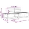 vidaXL Modulsoffa utomhus 2 Stycke Naturf&auml;rg 182,5 x 63 x 73 cm