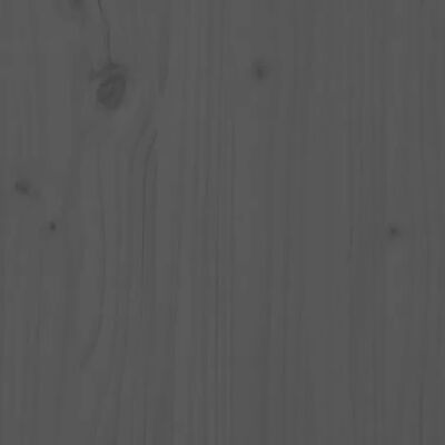 vidaXL Sängram massivt trä 150x200 cm grå