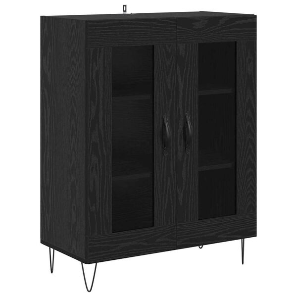 vidaXL Sideboard Svart Ek 69,5 x 34 x 90 cm Konstruerat tr&auml;