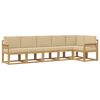 vidaXL Utomhussoffset med kudde 6 pcs Vit och Beige Polyester