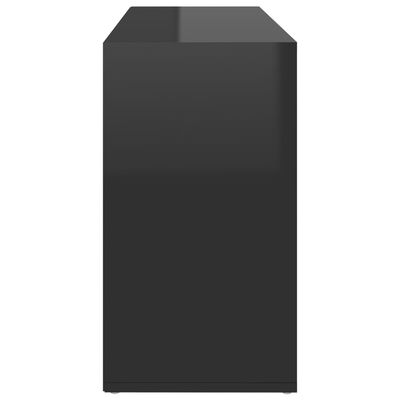 vidaXL Skobänk svart högglans 103x30x54,5 cm konstruerat trä