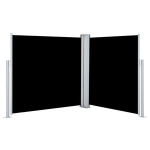 vidaXL Inf&auml;llbar sidomarkis svart 120x600 cm