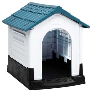 vidaXL Hundkoja bl&aring; 57x68x66 cm polypropylen
