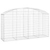 vidaXL Gabion b&aring;gformad 200x50x100/120 cm galvaniserat j&auml;rn
