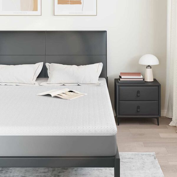 vidaXL Madrasskydd Vit 140 x 200 cm Jacquard tyg