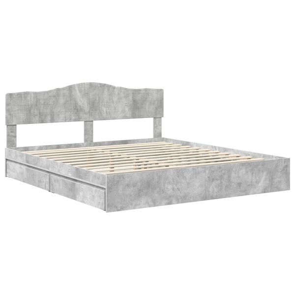 vidaXL F&ouml;rvaringss&auml;ng med l&aring;da Betonggr&aring; 200 x 200 cm Konstruerat tr&auml;