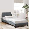 vidaXL Bed Frame "Dover" Dark Grey 90x200 cm Velvet
