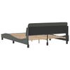 vidaXL Bed Frame "Dover" Dark Grey 160x200 cm Fabric
