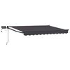 vidaXL Manuell utdragbar markis med LED-lampor Antracit 2,5 x 2 m