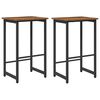 vidaXL Barpall 2 st Gammalt tr&auml; 40 x 32 x 74 cm Konstruerat tr&auml;