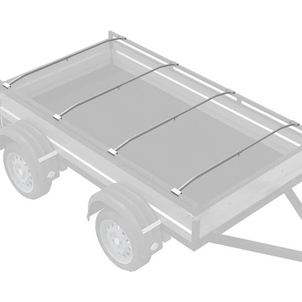 vidaXL passar f&ouml;r platt tarp bracketer 4 pcs Silver 100-145 cm