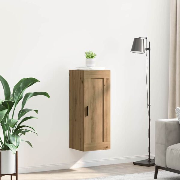 vidaXL V&auml;ggsk&aring;p Artisan Ek 34,5 x 34 x 90 cm Konstruerat tr&auml;