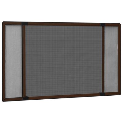 vidaXL Expanderbart insektsnät för fönster brun (100-193)x75 cm