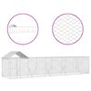 vidaXL Hundgård med tak silver10x2x2,5 m galvaniserat stål