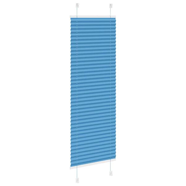 vidaXL Plisserad persienn bl&aring; 45x150cm tyg bredd 44,4cm polyester