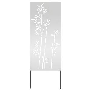 vidaXL Tr&auml;dg&aring;rds integritetssk&auml;rm Silver 50 x 140 cm Galvaniserat st&aring;l