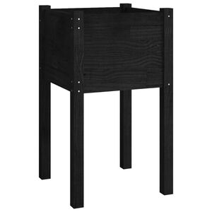 vidaXL Odlingsl&aring;da svart 40x40x70 cm massiv furu