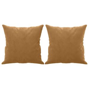 vidaXL Prydnadskuddar 2 st brun 40x40 cm sammet