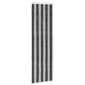 vidaXL Insektsgardin Chenille Gr&aring; och svart 56 x 185 cm 100% PP