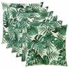 vidaXL Kudd&ouml;verdrag 6 st HEERLEN Bladm&ouml;nster 80 x 80 cm Polyester