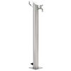 vidaXL Vattenpost f&ouml;r tr&auml;dg&aring;rden 95 cm rostfritt st&aring;l rund