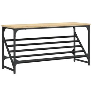 vidaXL Skohylla sonoma-ek 90x30x45 cm konstruerat tr&auml;