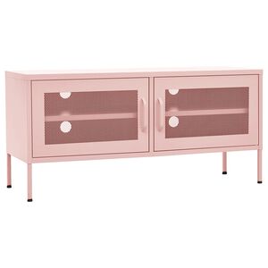 vidaXL Tv-bänk pink 105x35x50 cm stål
