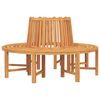 vidaXL Tr&auml;db&auml;nk 2 st halvrund &Oslash;160 cm massiv teak