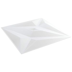 vidaXL V&auml;ggpaneler Stj&auml;rna 12 pcs Vit Star 50 x 50 cm XPS Skum