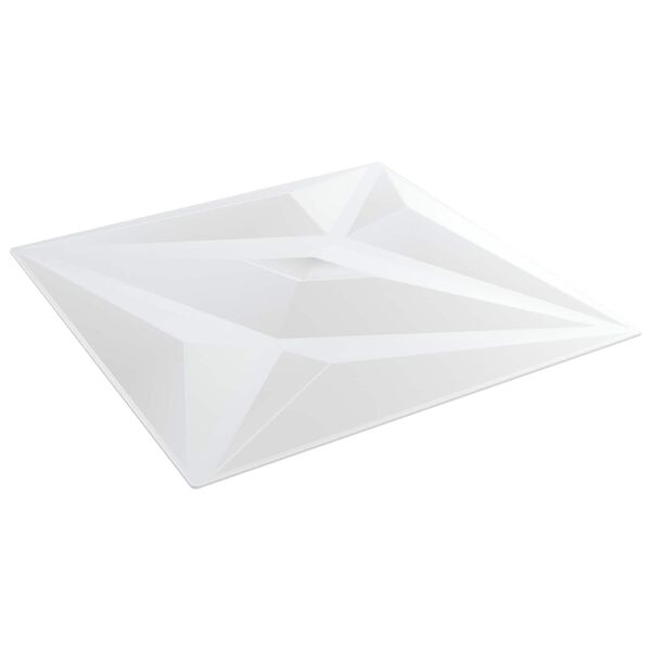 vidaXL V&auml;ggpaneler Stj&auml;rna 12 pcs Vit Star 50 x 50 cm XPS Skum