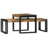 vidaXL Kaffeebord 2 pcs Brun 48 x 40 x 40 cm massivt mangoträ