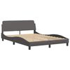 vidaXL Bed Frame without Mattress "Zadar" Grey 120x200 cm Faux Leather
