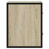 vidaXL V&auml;ggmonterat s&auml;ngbord sonoma-ek 40x31x39,5 cm